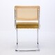 preview thumbnail 7 of 15, Classic Mid Century Modern Dining Chairs Set of 2,Upholstered Rattan Kitchen Chairs