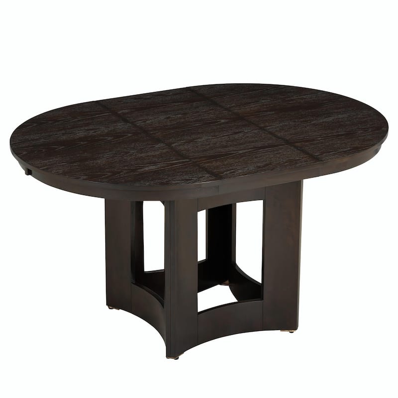 5-Piece Kitchen Table Set with 4 Upholstered Chairs and 16-Inch Removable Leaf