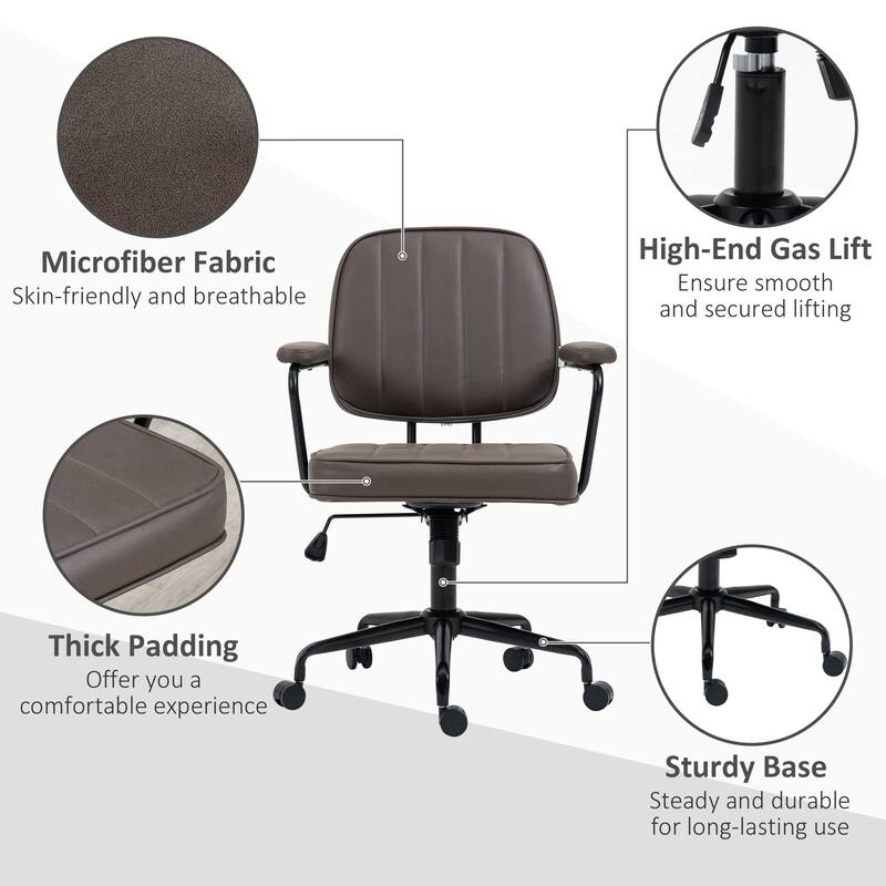 Modern Adjustable Home Office Chair with Tilt Control, Rolling Wheels, and Comfortable Padded Seat