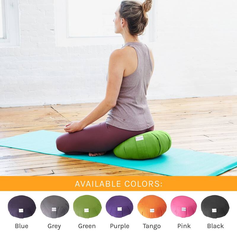 Sol Living Round Cotton Zafu Cushion Yoga Accessory
