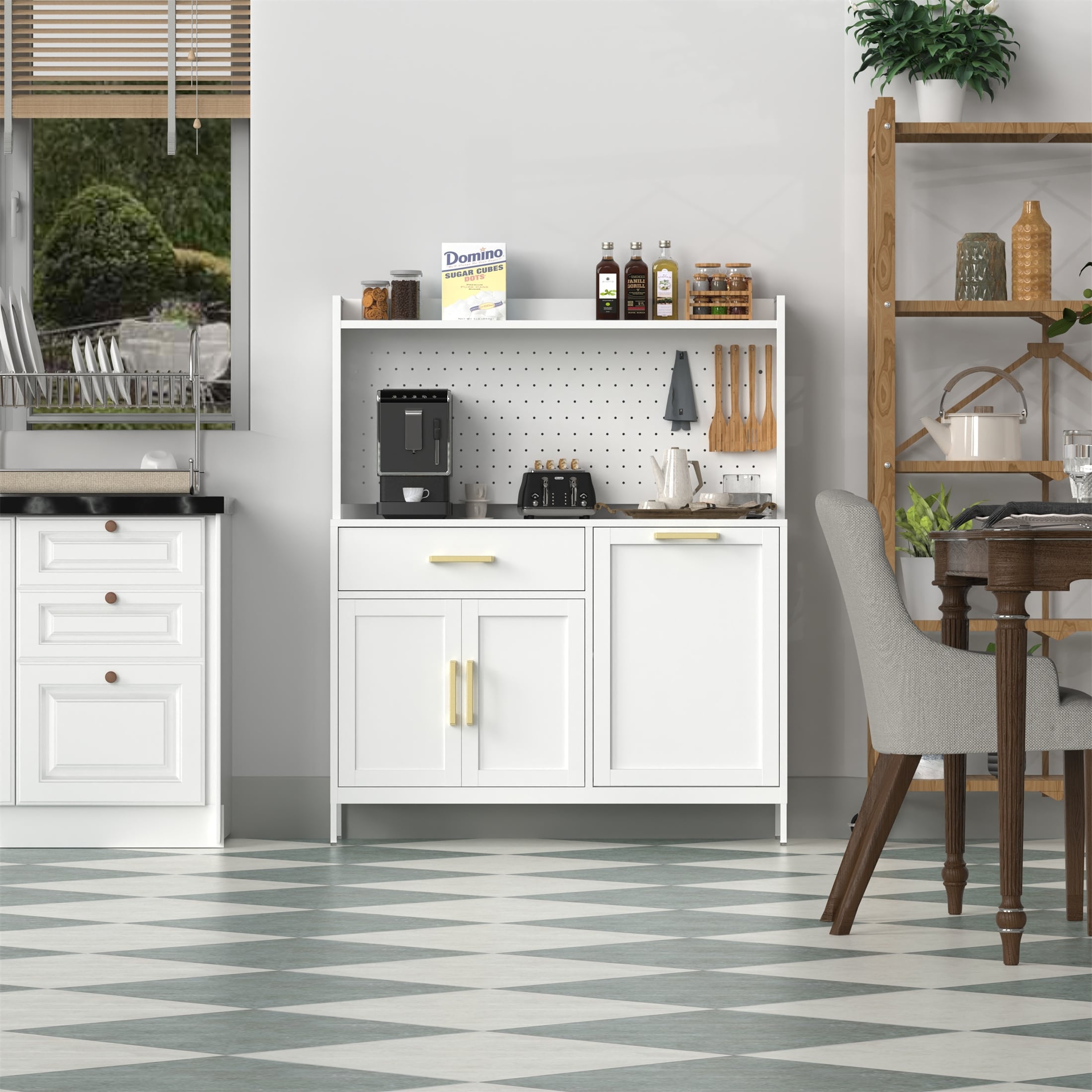 Metal pantry store storage cabinet