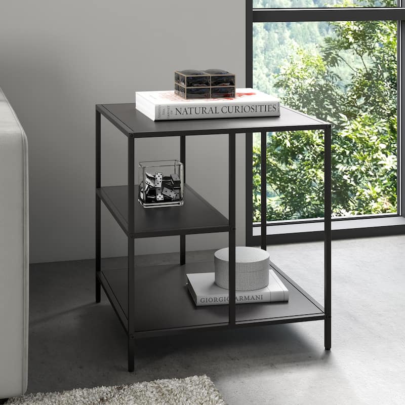 Winthrop Side Table with Metal Shelves