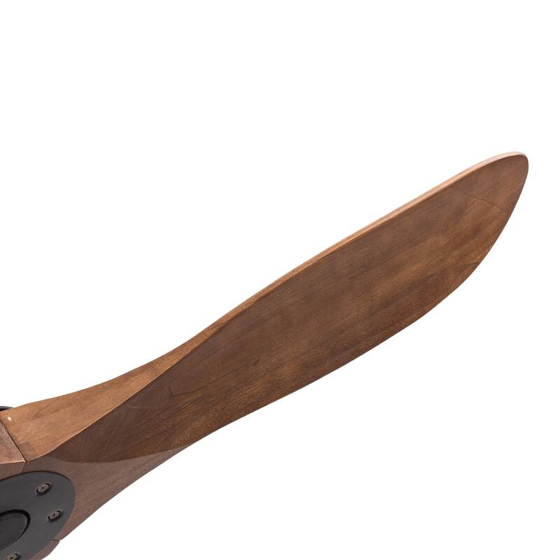 60-inch Retro Wood Ceiling Fan with Remote 3-Blades by Timechee - 60 Inches