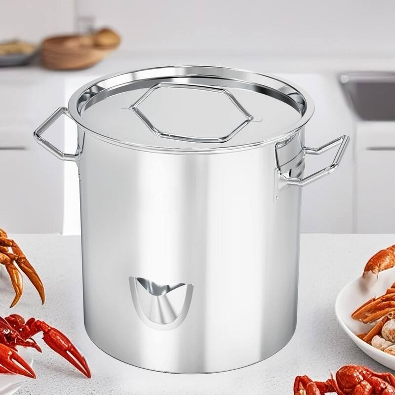 Stainless Steel Steamer Pot With Water Fill Spout, Divider And Rack