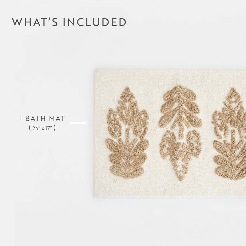 Becky Cameron 100% Cotton Floral Patterned Bath Mat