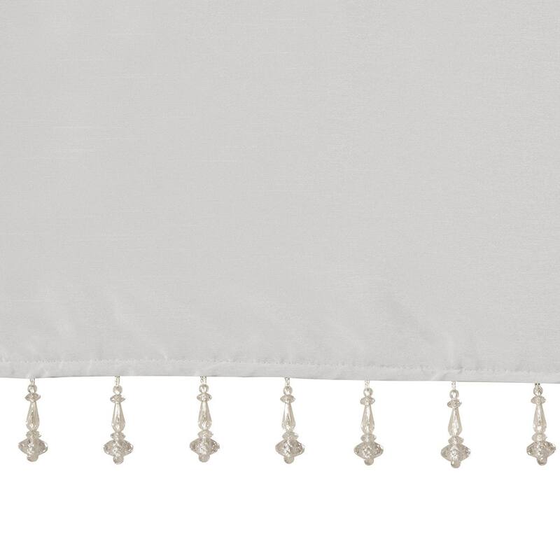 Madison Park Natalie Lightweight Faux Silk Valance with Beads - 50x26"