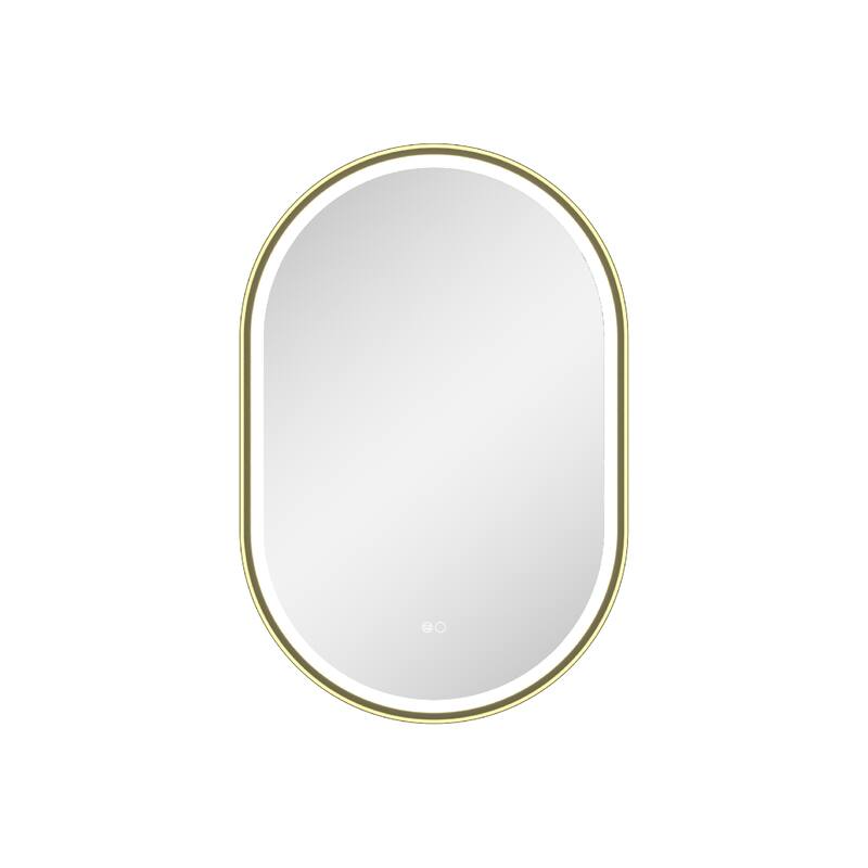 36"H Wall Mounted Bathroom Framed LED Mirror With Memory Function