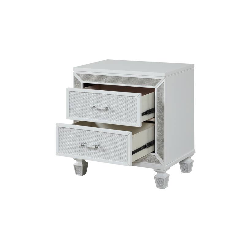 Crystal Modern Style 2-Drawer Nightstand Made