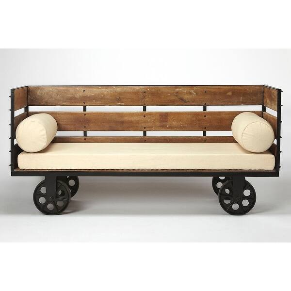 Shop Offex Modern Wood And Metal Rectangular Entry Bench