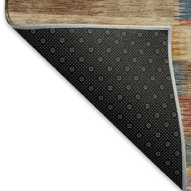 Premium Washable Super Soft Geo Stripe Mayfield Rug