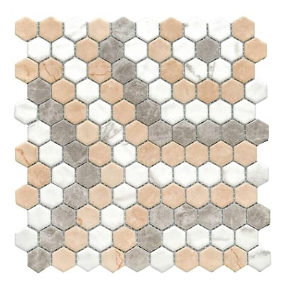 The Tile Life Eterna Hex 1x1 Glass Floor, Wall & Backsplash Tile