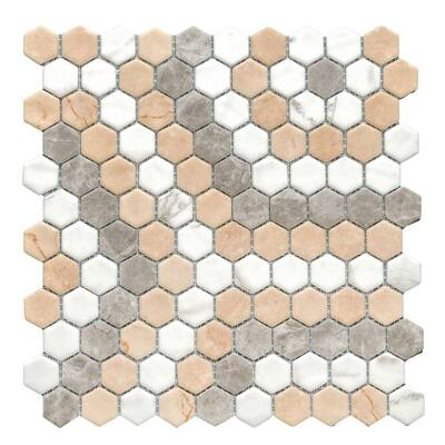 The Tile Life Eterna Hex 1x1 Glass Floor & Backsplash Wall Tile