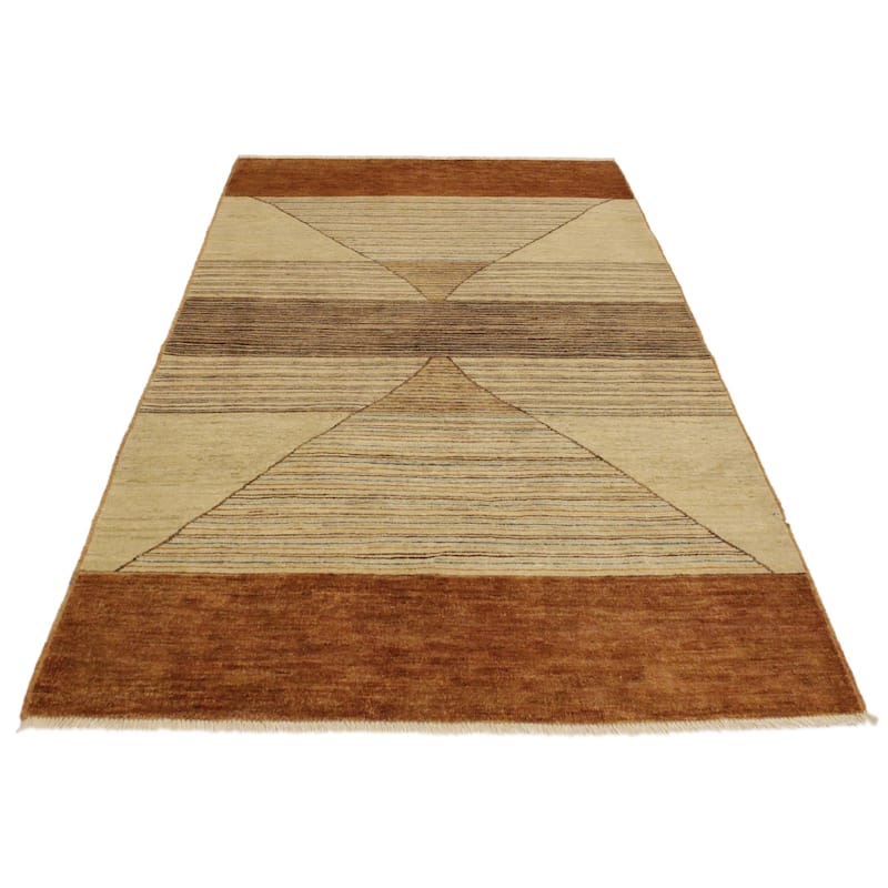 Chic hourglass Echo Gabbeh Hand Knotted Wool Area Rug