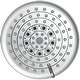 preview thumbnail 2 of 6, 6-Spray Patterns High Pressure Shower Head 5" Rain Fixed Showerhead, Anti-Clogging Nozzles, Stainless Steel