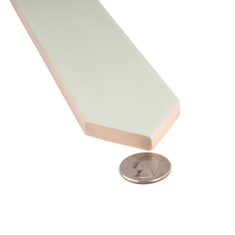 Apollo tile 2" x 10" Piquet Matte Tea Green Ceramic Tile (5.38 sq ft/case) - 44 Pack