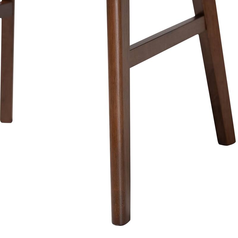 Reva Wood 5-Piece Dining Set - Mid-Century Modern Table with Matching Chairs for Dining Room or Kitchen