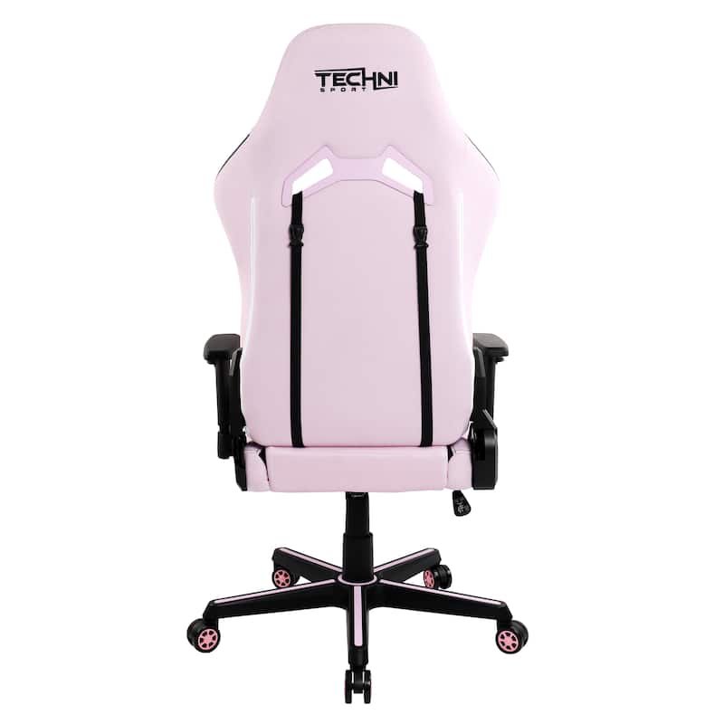 Modern Designs Pink and Black Gemini Adjustable Gaming Chair