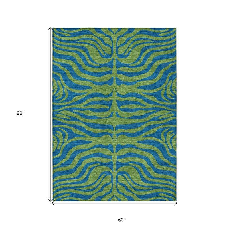 HomeRoots Animal Print Transitional Rectangle Outdoor Rug