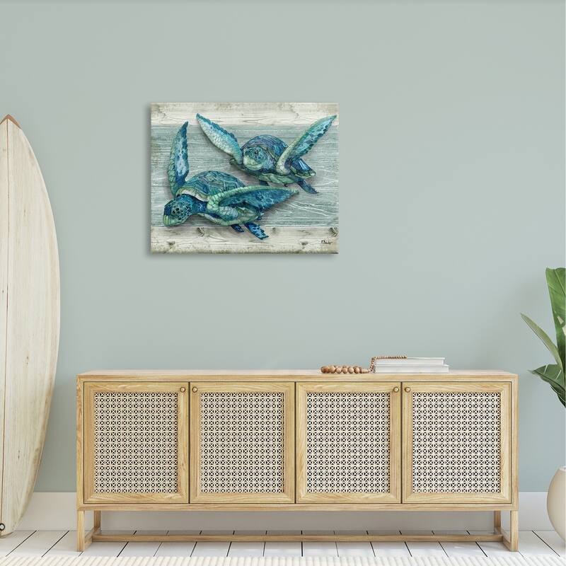 Stupell Northpoint Sea Turtles Sealife Stretched Canvas Wall Art, Design by Paul Brent