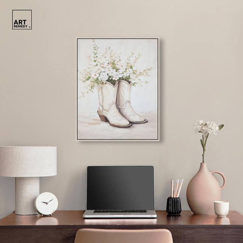 Prairie Bloom Boots Canvas by Art Remedy