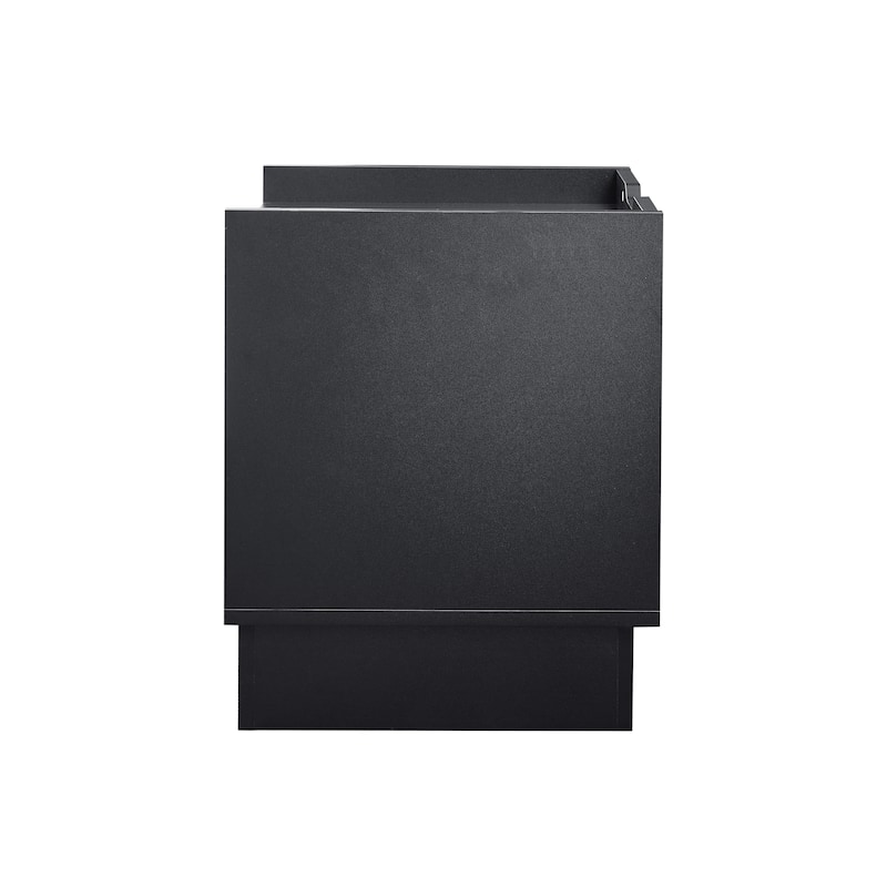 LED Nightstand with Charging Station, Sofa Side Table with 2 Drawers & Extended Bookshelf, Multi-functiona Entryway Table