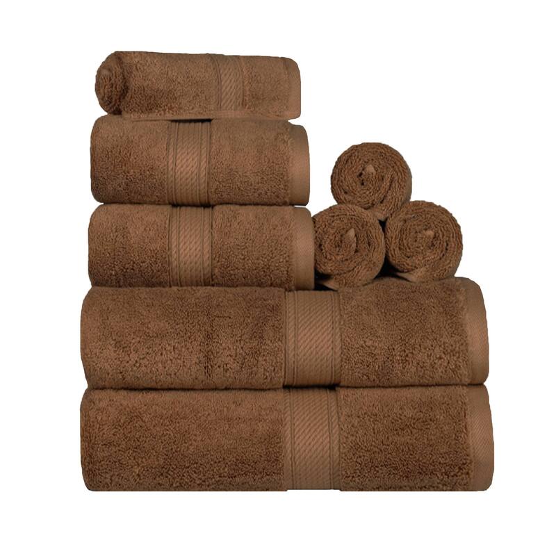 Superior Egyptian Cotton Pile Heavyweight 8-Piece Towel Set