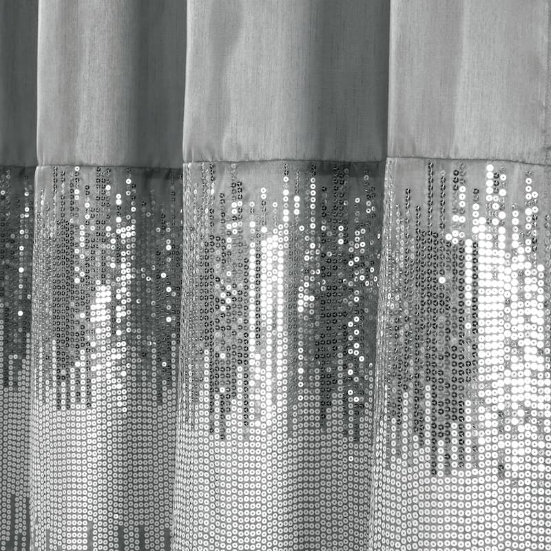 Silver Orchid Gregor Abstract Night Sky Two-tone Shower Curtain