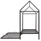 preview thumbnail 24 of 24, Metal Twin Size Kids House Bed with Trundle