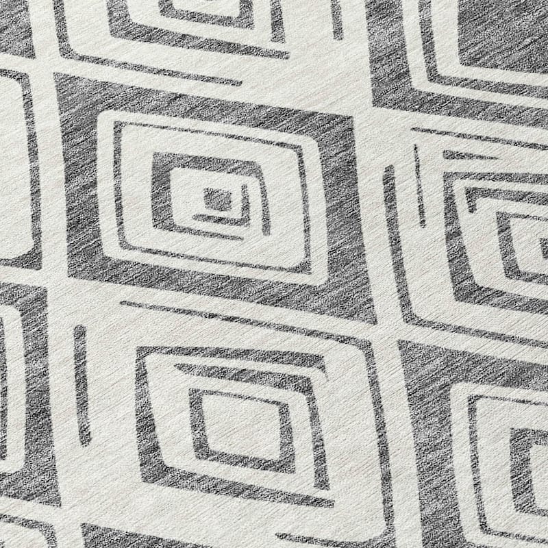 HomeRoots Geometric Transitional Rectangle Outdoor Rug
