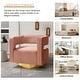 preview thumbnail 69 of 114, HULALA HOME Carisa Modern Upholstered Swivel Open-Back Barrel Chair with Golden Base