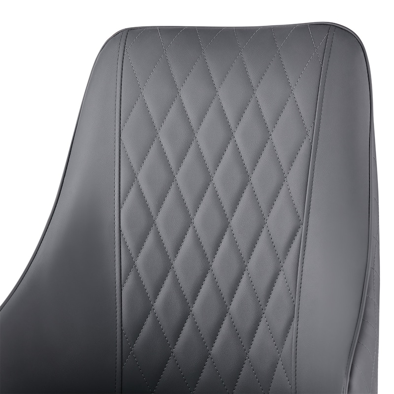 Faux Leather Upholstered Dining Chairs Set of 2 - 35.63"H x 17.72"W x 17.32"D