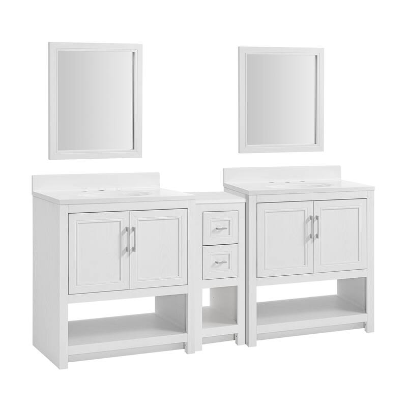 Blakely Double Vanity with Mirror and 12-inch Cabinet