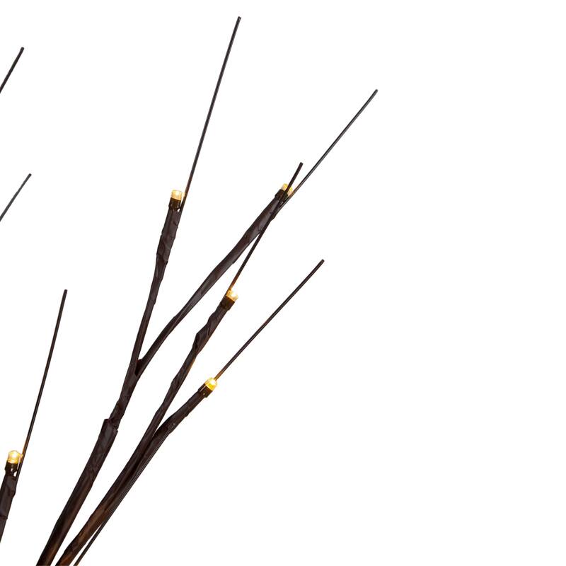 4' LED Lighted Christmas Brown Birch Twig Tree Outdoor Decoration - Warm White LIghts