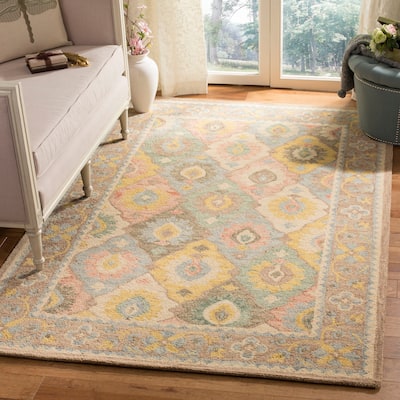 SAFAVIEH Handmade Suzani Goffreda Boho Tribal Wool Rug