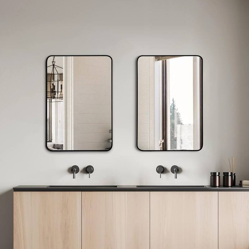 24x32 Inch Metal Framed Rectangular Bathrrom Mirror