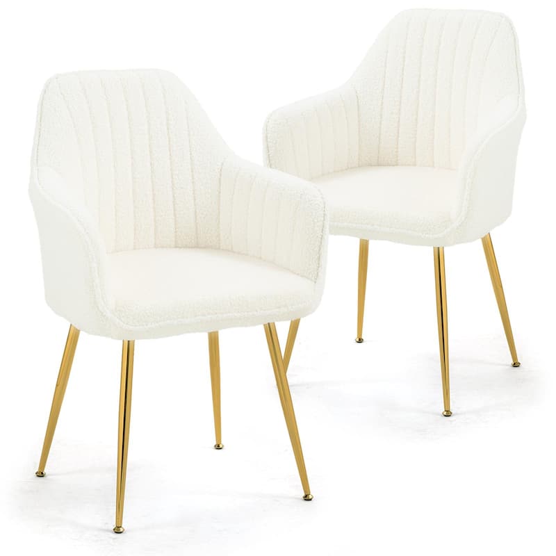 AVAWING Accent Arm Chairs Set of 2 Upholstered Velvet Dining Chairs
