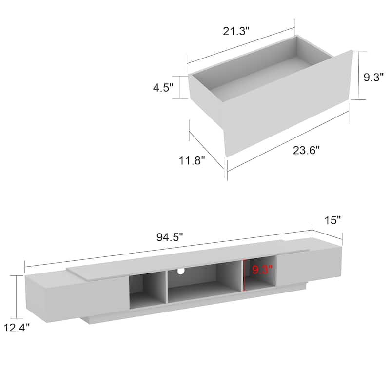 TV Stand for 90", TV Media Center, Entertainment Center Media Console