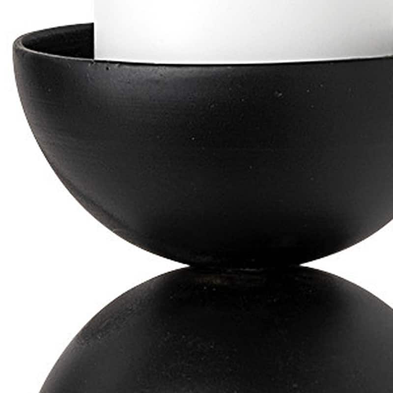13" Black Metal Tabletop Pillar Candle Holder