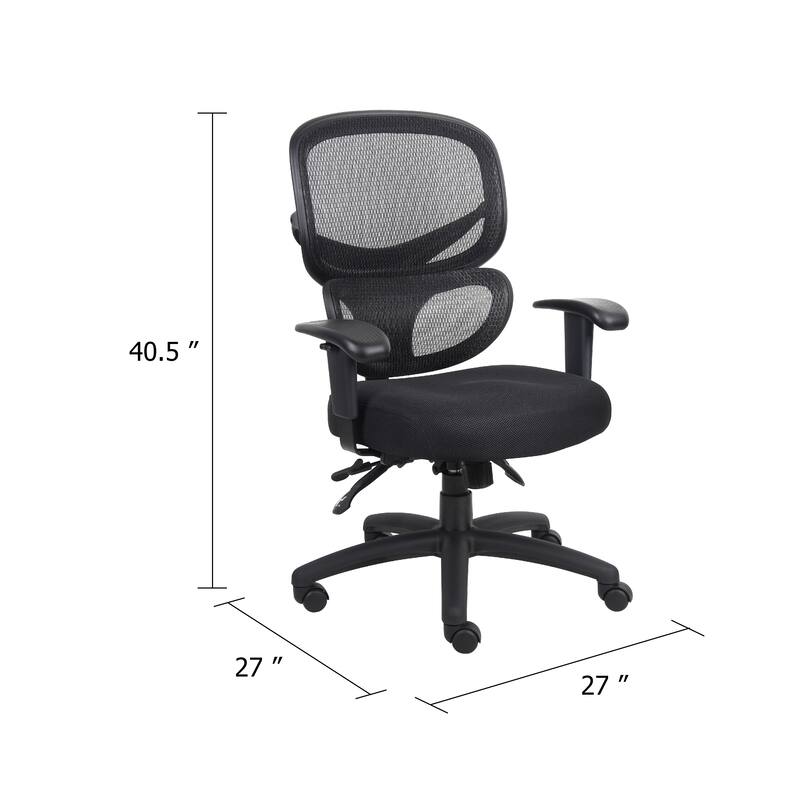 Samy Multi-Function Task Chair, Black Mesh SereneSoft, Ratchet Back