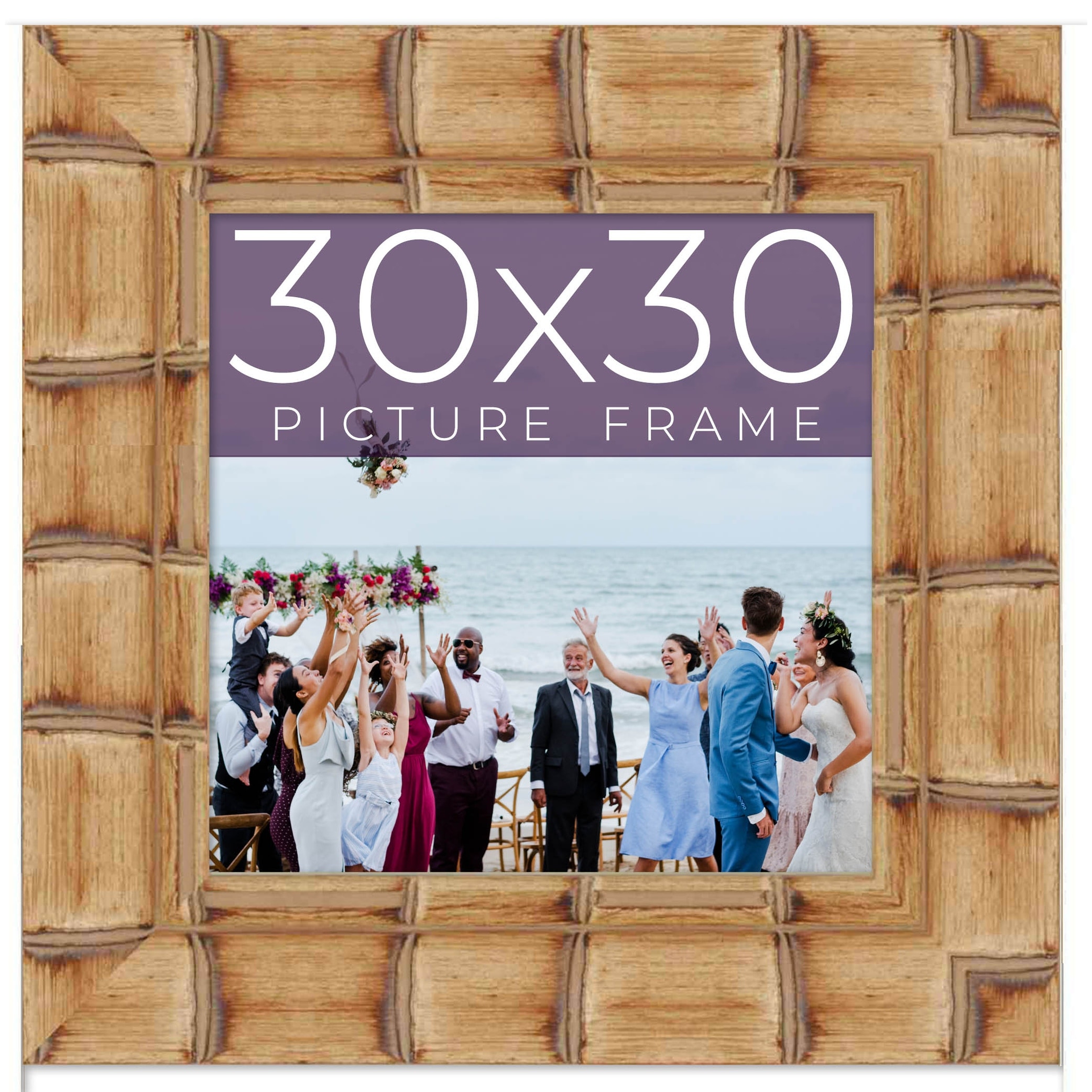 30x30 Brown Picture Frame - Wood Picture Frame Complete with UV - On Sale -  Bed Bath & Beyond - 36012777
