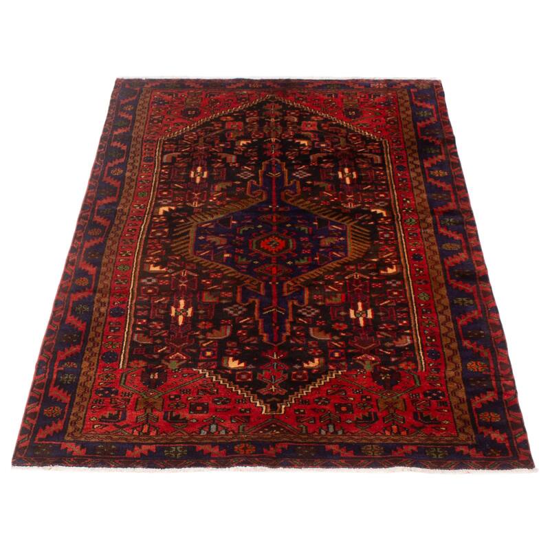 ECARPETGALLERY Hand-knotted Anadol Black Wool Rug - 4'6 x 7'3