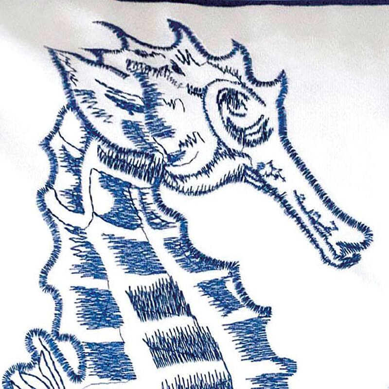 Vincola Coastal Cotton 20-inch Seahorse Accent Pillow (Set of 2) by Porch & Den