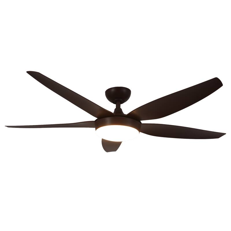 56'' Neutral Red Indoor Ceiling Fan with Light Remote