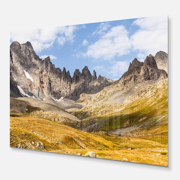 Hills and Valleys in Golden Morning Landscape Photo Glossy Metal Wall