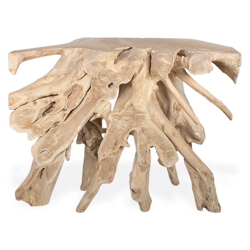 Wood Console Table Sculptural Root Base Coastal Style - 30" Brown - 47" x 16" x 30"