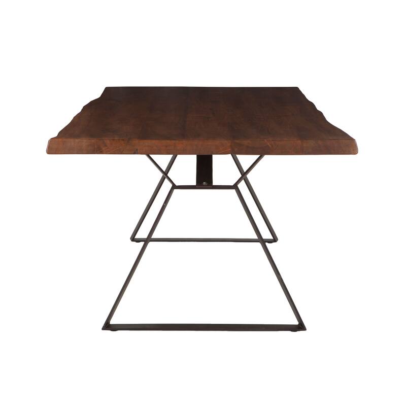 Nottingham 94-Inch Acacia Wood Dining Table in Walnut Finish - Brown