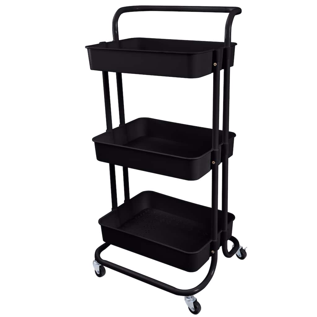 Organize It All 3 Tier Rolling Basket Cart
