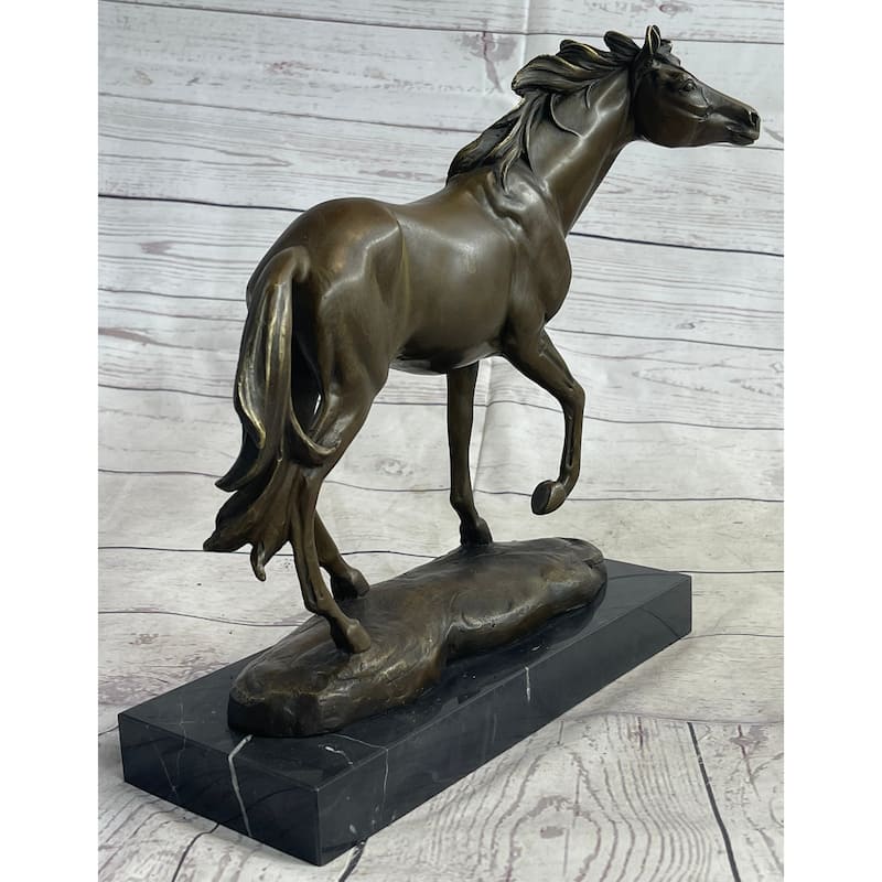 Large Arabian Horse Bronze Sculpture Statue By Williams Figurine Figure Decor