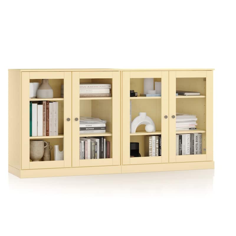 100% Solid Wood Sideboard with Glass or Solid Wood Doors by Palace Imports - 64" x 35.75"