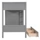 preview thumbnail 11 of 14, Twin over Twin Multi-function Bunk Bed With 2 Drawers And Multi-layer Cabinet,Solid Construction